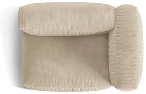 Bézs bársony kanapé modul (jobb oldali) Martina – Micadoni