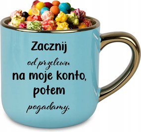 Bögre Elegant XXL Kék 400ml Kerámia Vicces Kütyü Átutalás A Számlára