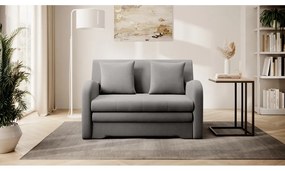 Szürke bársony kinyitható kanapé 130 cm Ario – ELTAP