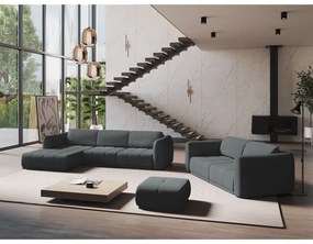 Sötétszürke sarokkanapé (bal oldali) Hoku – Makamii