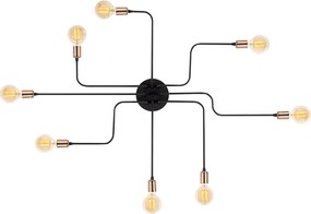 Truva N-701 fekete-bronz vas falilámpa