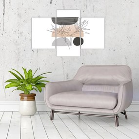 Kép - Vonal művészet virágok N⁰2 (90x60 cm)
