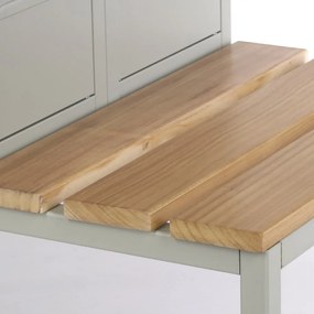 Fém szekrény paddal, 60 x 85 x 185 cm, hengerzár, szürke - RAL 7035