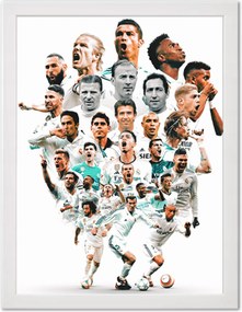 Real Madrid legendái falikép ajándék keretben 40x30 cm