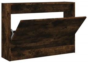 füstös tölgy színű szerelt fa cipőszekrény 80 x 21 x 57 cm