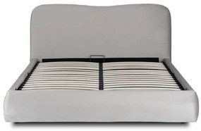 Kárpitozott Franciaágy Szürke Színben Ágynemütartóval. 160x200 BRISTOL