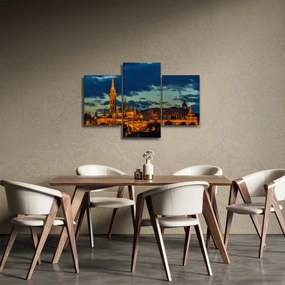 Kivilágított épületek képe (90x60 cm)