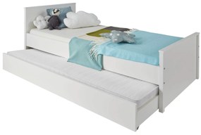 Egyszemélyes ágy 90 cm Olna (fehér) (matrac és ágyrács nélkül). 1053159
