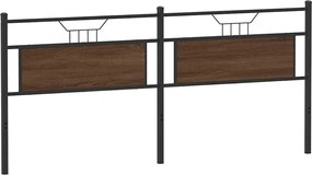 vidaXL barna tölgy színű szerelt fa és acél csere fejtámla 193 cm
