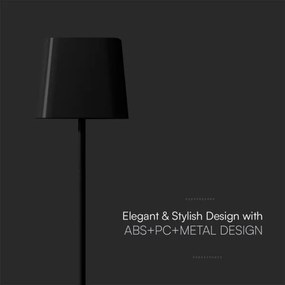 LED Napelemes mágneses asztali lámpa LED/5W/5V 3000-6000K 3600 mAh IP65 fekete