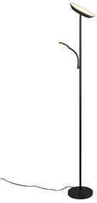Fekete LED állólámpa (magasság 178 cm) Specter – Trio