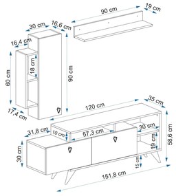Nappali fal Kisamo 3 (szürke)  . 1095643
