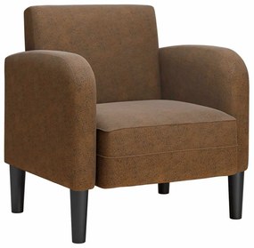 barna műbőr kanapé szék karfával 54 cm