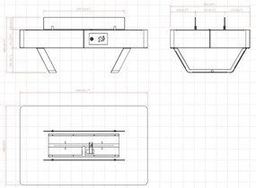 Planika Rio Table GAS - kültéri gáz kandalló 46x106 cm 10kW
