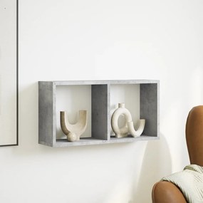 betonszürke szerelt fa faliszekrény 60 x 16 x 30 cm
