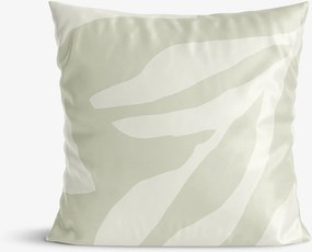 Goldea pamutszatén párnahuzat - absztrakt levelek pasztellzöldön 30 x 50 cm