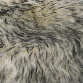 sötétszürke melanzsszínű báránybőr szőnyeg 60 x 180 cm