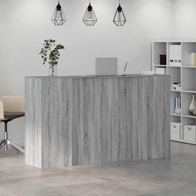 recepciós pult szürke sonoma 180x50x103,5 cm szerelt fa