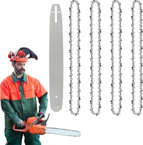 Láncfűrész Akkus Láncfűrész Vezetősín 50CM 20" 4X Lánc 0,325"