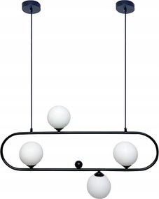 Függőlámpa Mennyezeti Csillár Gömbök Modern fekete Led 4*G9