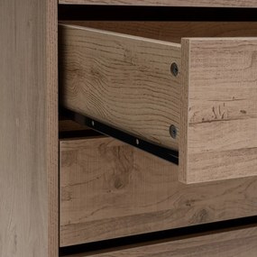 Natúr színű nyitott moduláris szekrény tölgyfa dekorral 60x180x45 cm Modular – Casa Selección