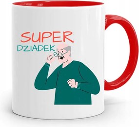 Piros Bögre Nagypapa Napjára Szuper Nagypapa nyomott mintával