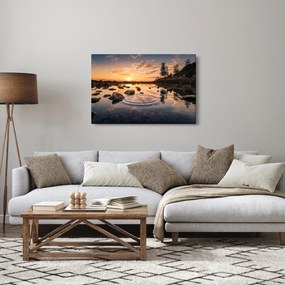 Kép - naplemente a tó mellett (90x60 cm)
