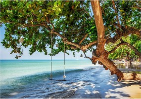 Flizelin fotótapéta Paradicsom swing tengerpart relaxáció 250x175 +ragasztó