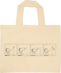 PEANUTS pamut táska 38x50cm ,Snoopy horgászik