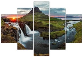 Kép - Kirkjufell naplementében (150x105 cm)