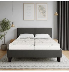 ZEFIRA kárpitozott ágy + rácsos rács + matrac EMI