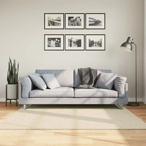 HUARTE krémszínű rövid szálú puha és mosható szőnyeg 160x160 cm