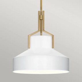 Quoizel QZ-BRECKEN-2P-AB-OPAL - Rúdon függesztett csillár BRECKEN 2xE27/60W/230V arany/fehér