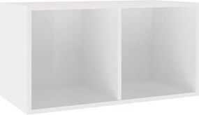 vidaXL magasfényű fehér szerelt fa lemeztároló doboz 71 x 34 x 36 cm