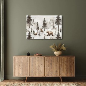 Kép - Erdő medvékkel (90x60 cm)