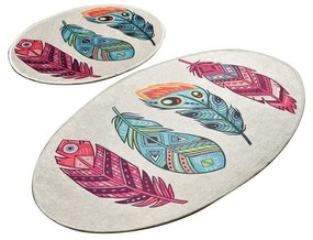Fürdőszobai kilépő szett 2 db-os 60x100 cm Feather – Foutastic