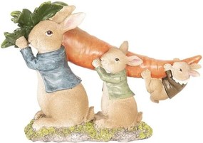 Húsvéti dekoráció Nyúl család sárgarépával, Clayre &amp; Eef 6PR2595