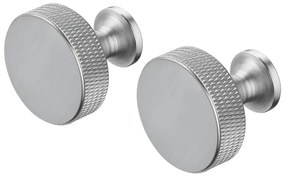 Matt ezüstszínű fali fém akasztó szett 2 db-os Rof – Blomus