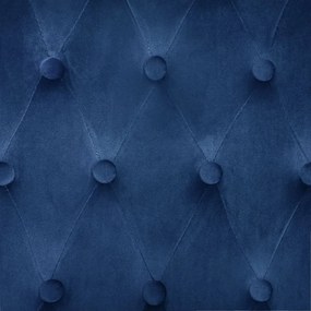 Kék magas háttámlájú bársonyszék