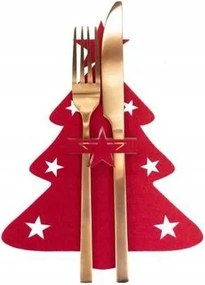 Ecarla Karácsonyi evőeszköztartó 4db-os szett, Fa (choinka KSN65)
