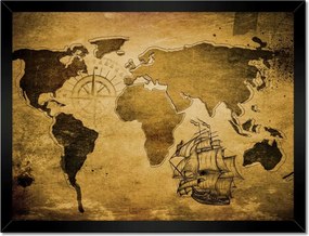 Poszterek keretben 40x30 Régi vintage térkép