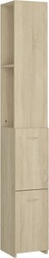 vidaXL sonoma tölgy színű szerelt fa fürdőszobaszekrény 25x26,5x170 cm