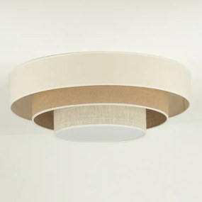 Duolla - LED Mennyezeti lámpa LUNETA LED/26W/230V átm. 60 cm 4000K krémes/barna