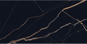 Mexen Fossil Fekete mázas gres burkolólap rek. 120 x 60 cm, magas fényű - TL213-120-060-00