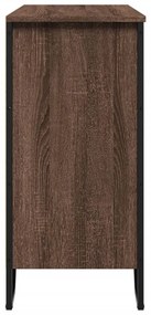 barna tölgy színű szerelt fa tálalószekrény 91 x 35,5 x 74,5 cm