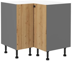 Sarok alsó konyhaszekrény Avantoe 89x89 DN 1F BB (artisan tölgy + antracit). 1049643
