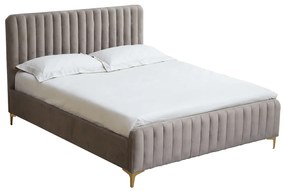 Franciaágy 140 cm Karilla (szürke + barna). 1017200