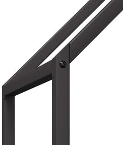 fekete hidegen hengerelt acél tűzifatároló 60x25x90 cm