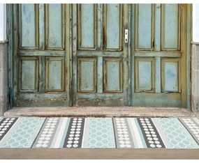 Szürke-türkiz kültéri-beltéri szőnyeg 70x90 cm Asta Pale Turquoise – Pappelina