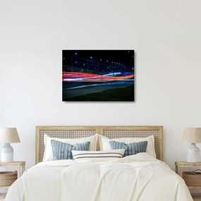 Éjszakai város képe (üvegen) (70x50 cm)
